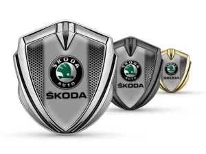 Skoda Metal Emblema Insignia De Pista Animado Lustroso